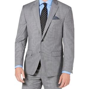 Lauren Ralph Lauren Black Label Gray Houndstooth Sport Blazer Mens Size 46R